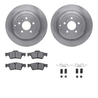 R1 Concepts WFWH1-63126 E- Line Series Brake Rotor W/ Ceramic Brake Pads & Hdw